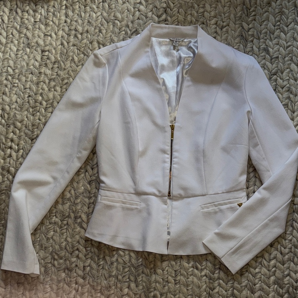 Guess White Women's Blazer